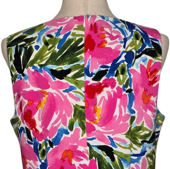 AGB Vibrant Floral Sleeveless Shift Dress Size 12 NWOT - Picture 8 of 11